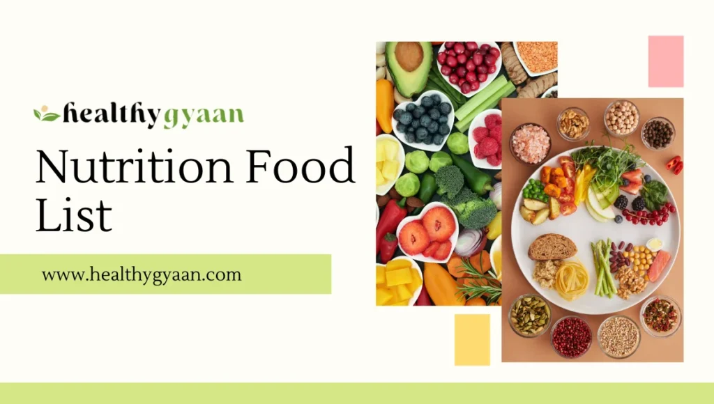 Nutrition food list