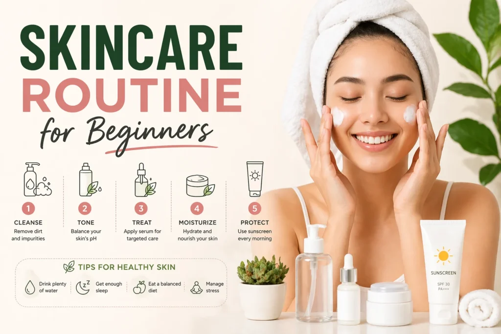 Skincare routine for beginners