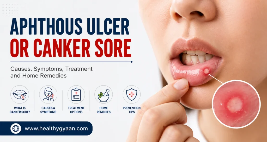 Aphthous ulcer or canker sore