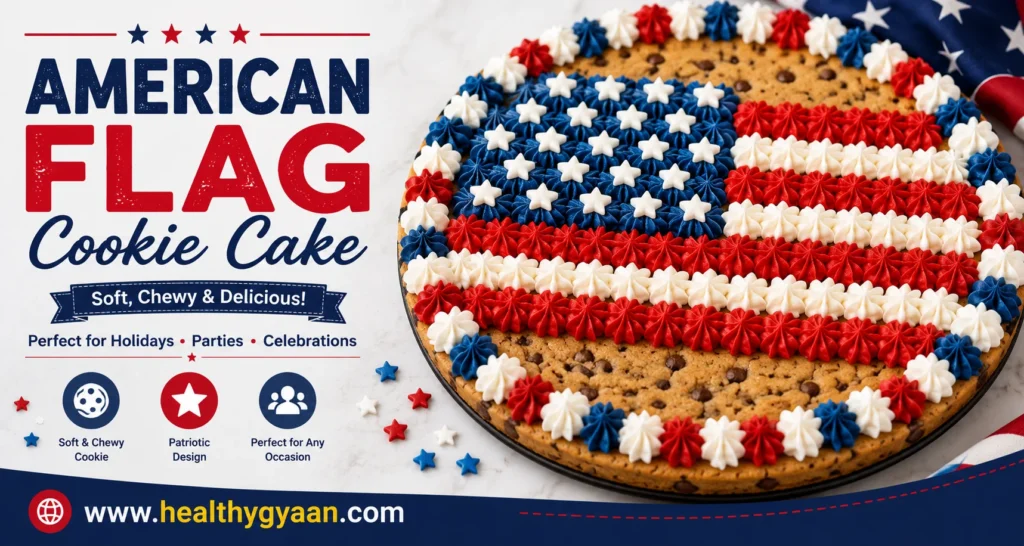American Flag Cookie Cake