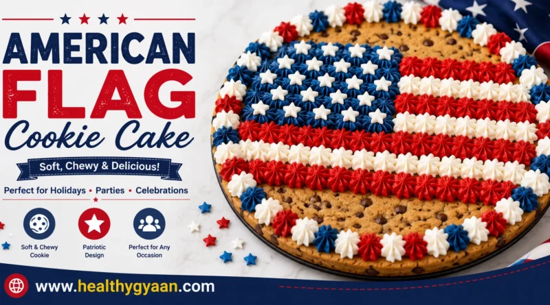 American Flag Cookie Cake