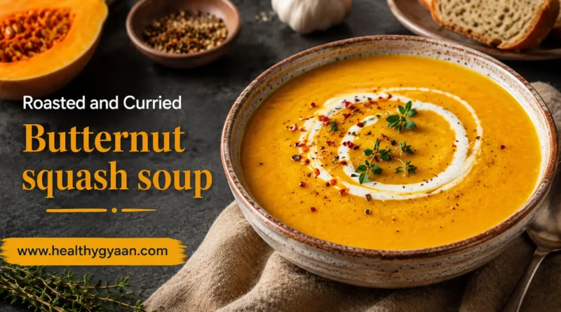 Roasted and Curried Butternut squash soup