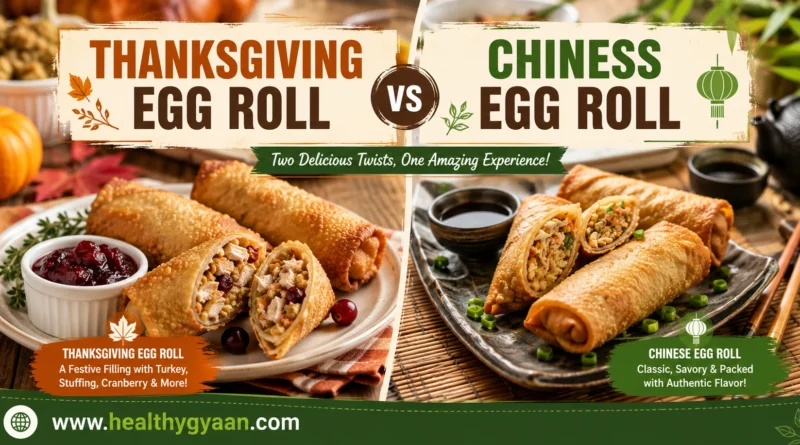 Thanksgiving egg roll and chiness egg roll